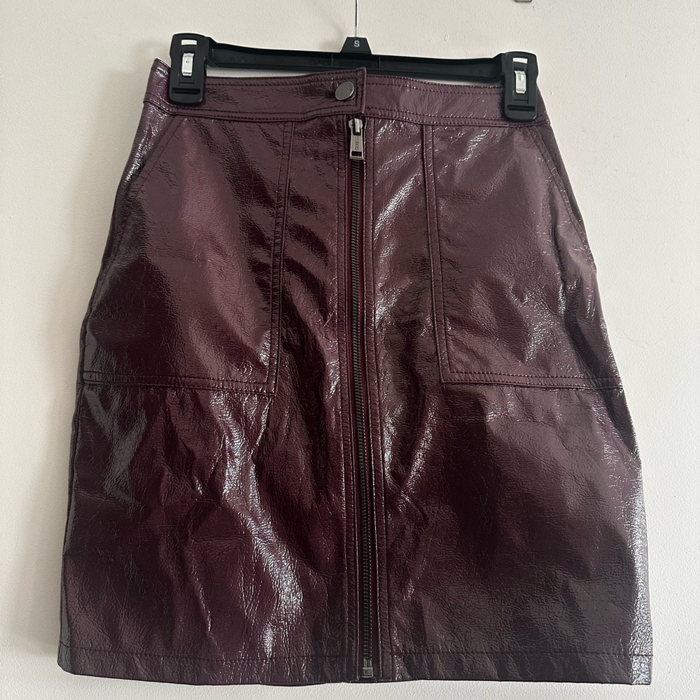 Guess TAWANA faux leather skirt — purple